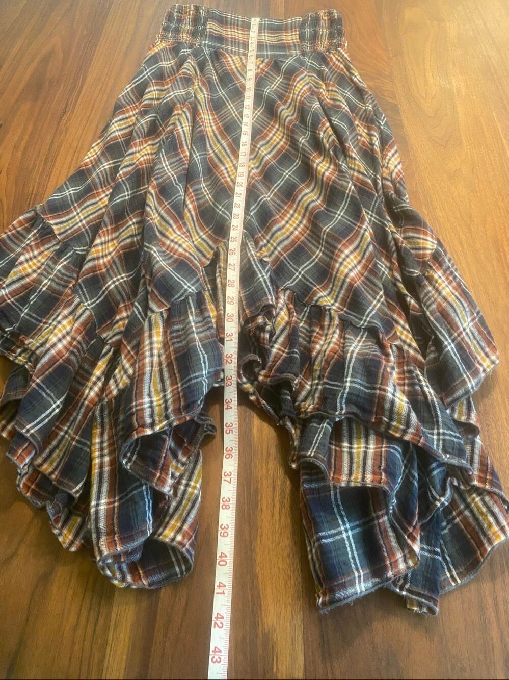 Natural Life Women’s Multicolor Plaid Asymmetrical Feelin' Alive Skirt Medium - Picture 3 of 5